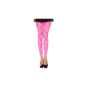 Legging rose fluo ajouré petits et grands trous 